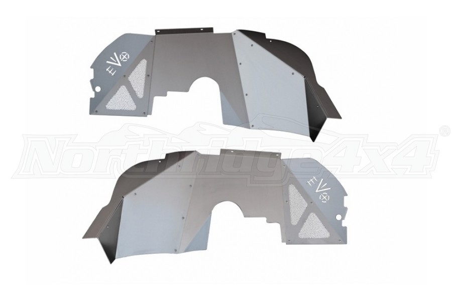 EVO Manufacturing Front Vented Aluminum Inner Fenders for Coil Spring Suspensions - JL/JT