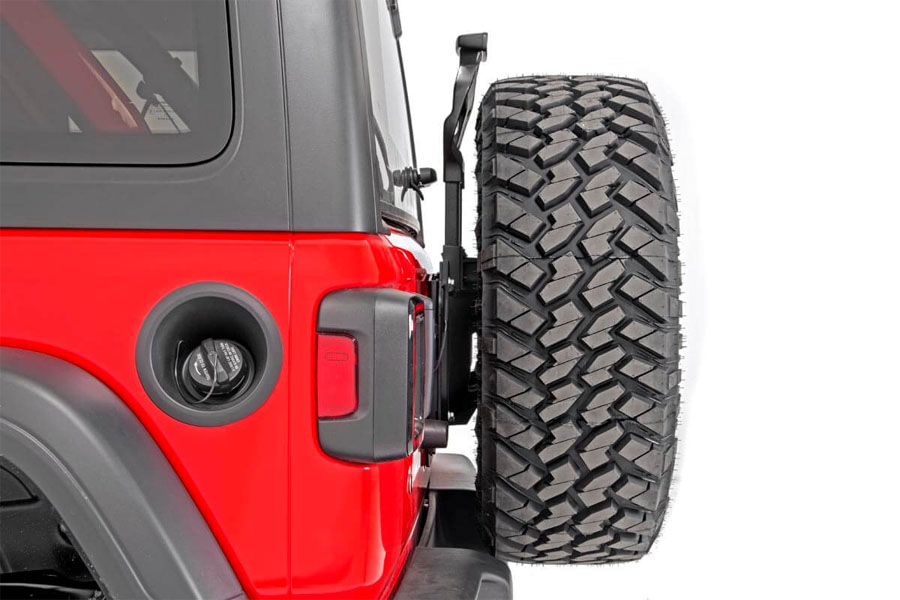 Rough Country Tire Carrier Relocation Plate w/o Rear Proximity Sensors - JL