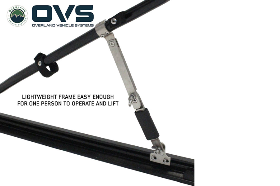 Overland Vehicle Systems Explorer Soft Shell - Black Diamond Canvas and Aluminum Frame  - JT