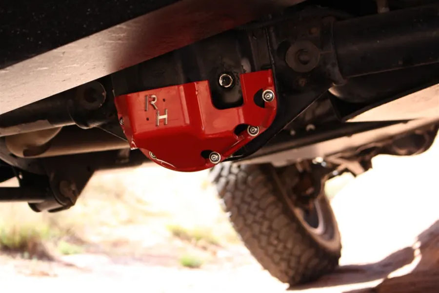 Rock Hard 4x4 HardHat Dana 44 Front/Rear Differential Cover - Red - JK/LJ/TJ
