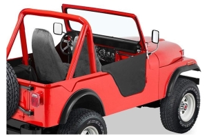 Bestop Lower Fabric Half-Door Set - Black Crush - CJ5