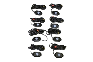 Quake LED 8-Piece LED RGB Rock Lights, Bluetooth Controller Not Included - Quad Lock Compatible 