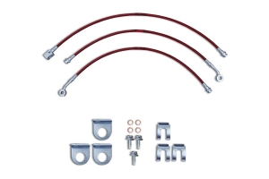 Crown Performance Stainless Steel Brake Line Kit, 4in Lift, Front and Rear - TJ