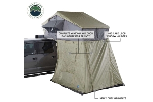 Overland Vehicle Systems Nomadic 2 Roof Top Tent Annex Green Base with Black Floor & Travel Cover