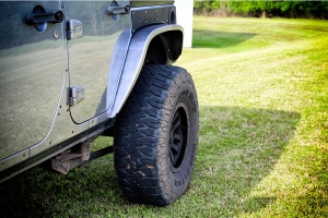 Motobilt Crusher 4in Rear Fender Flares - Bare - JK