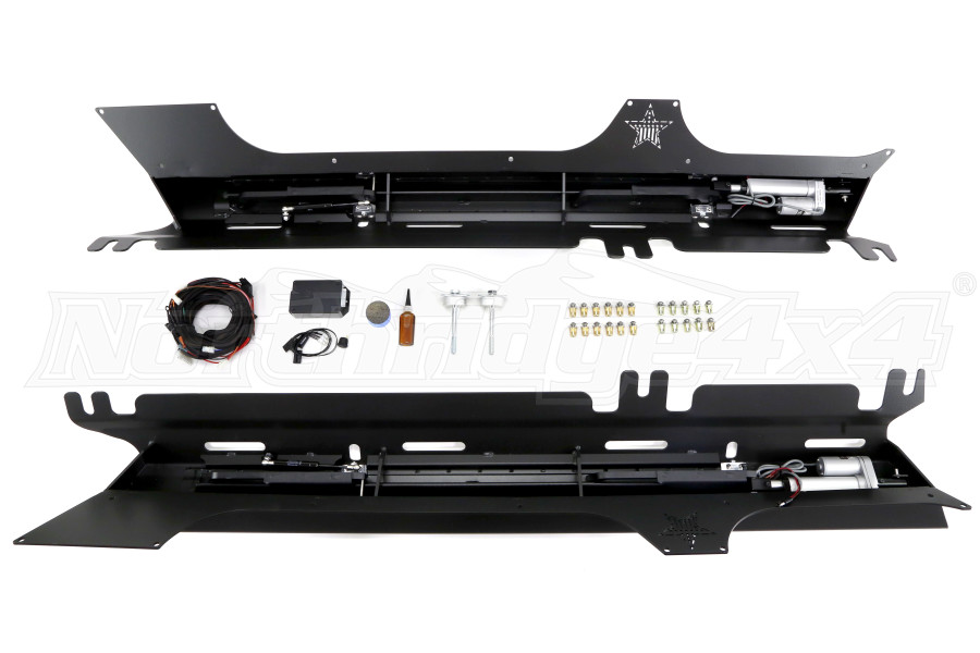 Rock Slide Engineering Step Sliders wBody Armor Jeep Rubicon 2007