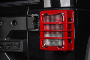 Rugged Ridge Elite Tail Light Guards, Red - JK