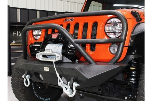 Fishbone Offroad Manowar Series Front Winch Bumper w/ Grille Guard  - JK 