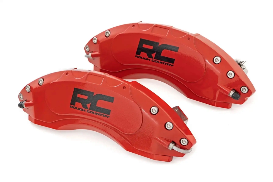 Rough Country Front and Rear Caliper Covers - Red - JT