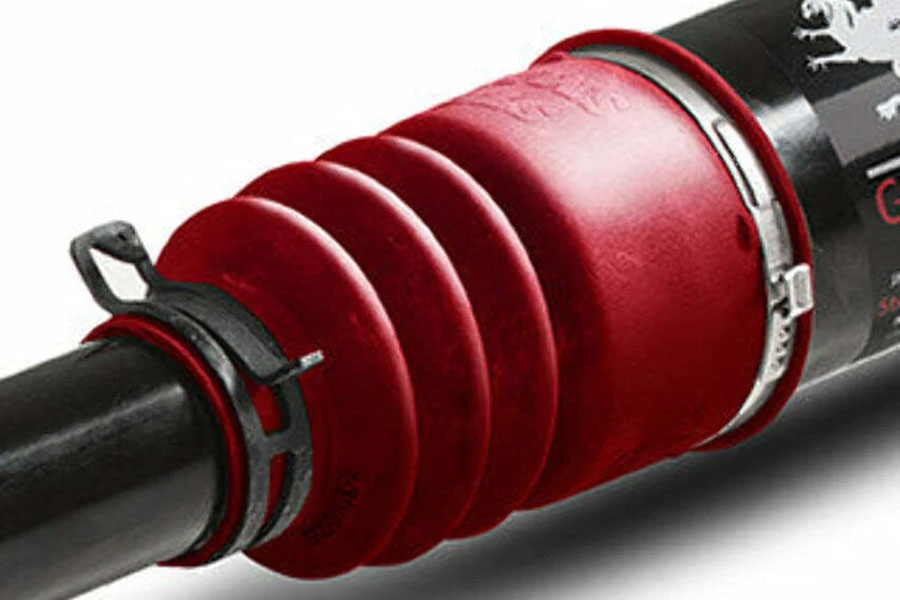 Steer Smarts Yeti XD Bottom Mount Draglink w/Griffin Attenuator & Red Bellows - JK