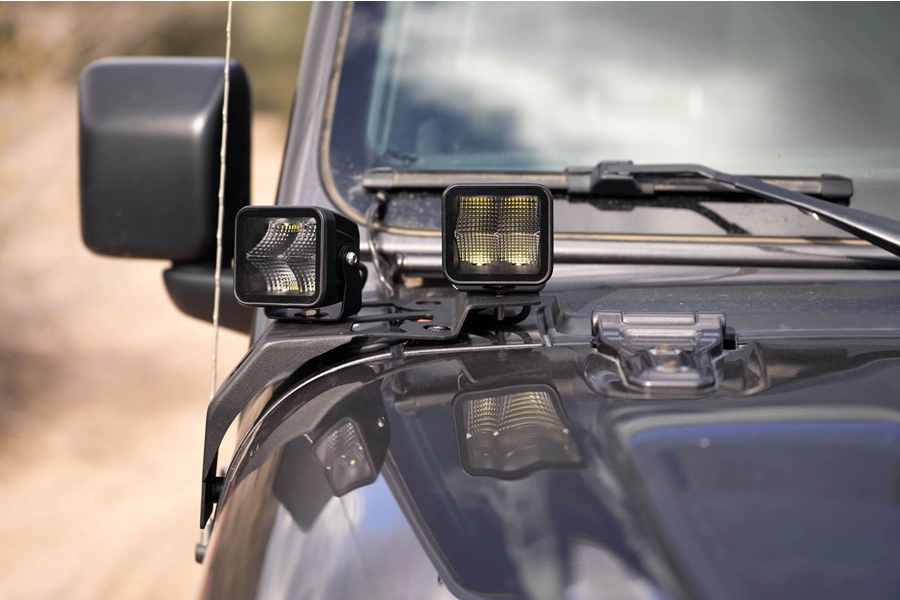 DV8 Offroad A-Pillar Dual Pod Light Mounts - JT/JL