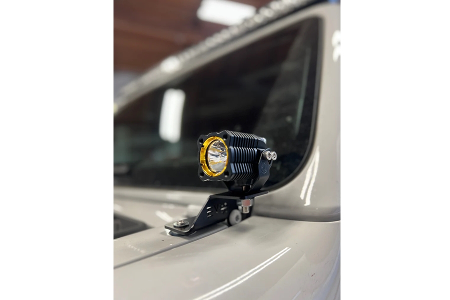 Evo Manufacturing A-Pillar Cowl Ditch Light Mounts, Pair - Black - JT Mojave / JL 392