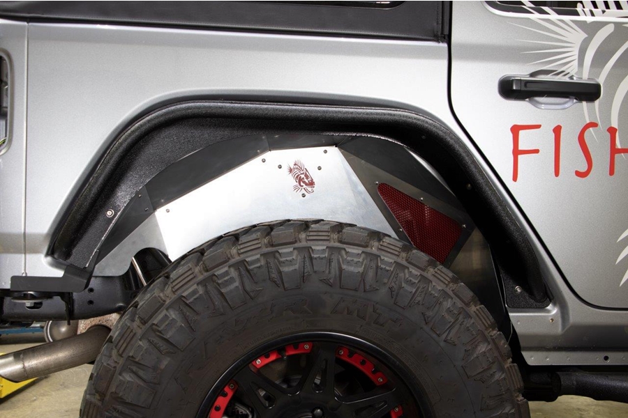 Fishbone Offroad Legacy Series Front and Rear Aluminum Inner Fenders - Raw - JL 
