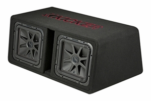 Kicker Dual 12in Solo-Baric L7R 2 Ohm Subwoofer Enclosure  