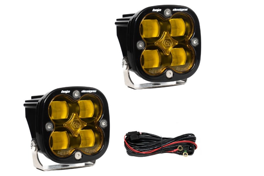 正規 Baja Designs Squadron SAE LED Fog Light Amber Pair | 257811 パーツ