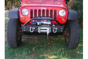 Rock Hard 4x4 Patriot Series Stubby Front Bumper w/Lowered Winch Plate - JK