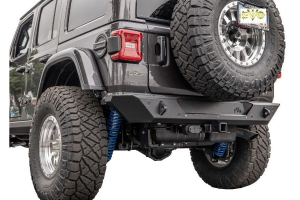 EVO Manufacturing Alumilite Bumper, Rear - Semi Gloss Black Powder Coat - JL