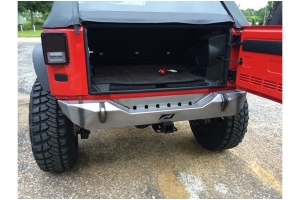 Motobilt Rear Stubby Bumper - Bare Steel  - JK