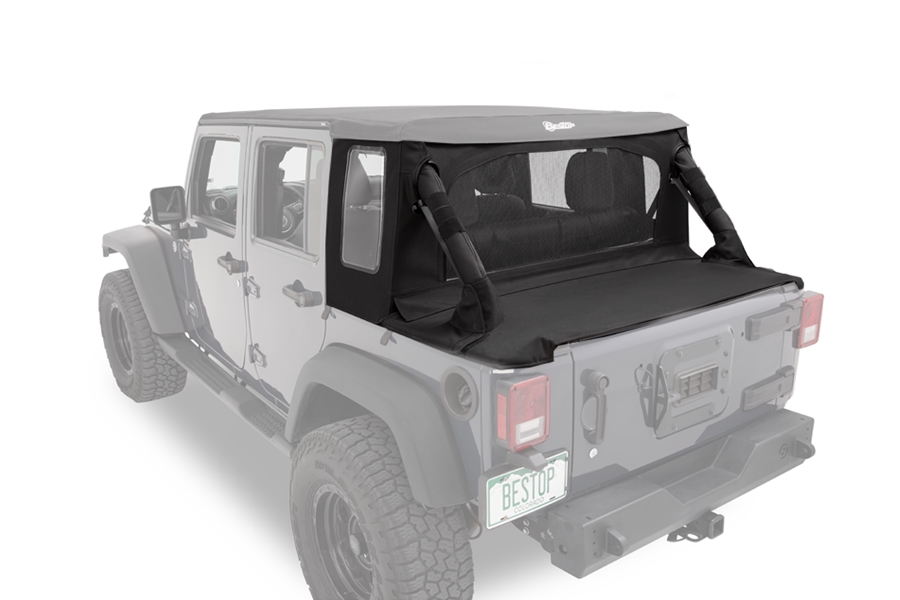 Bestop Halftop Soft Top Conversion Kit, Black Twill - JK 4dr