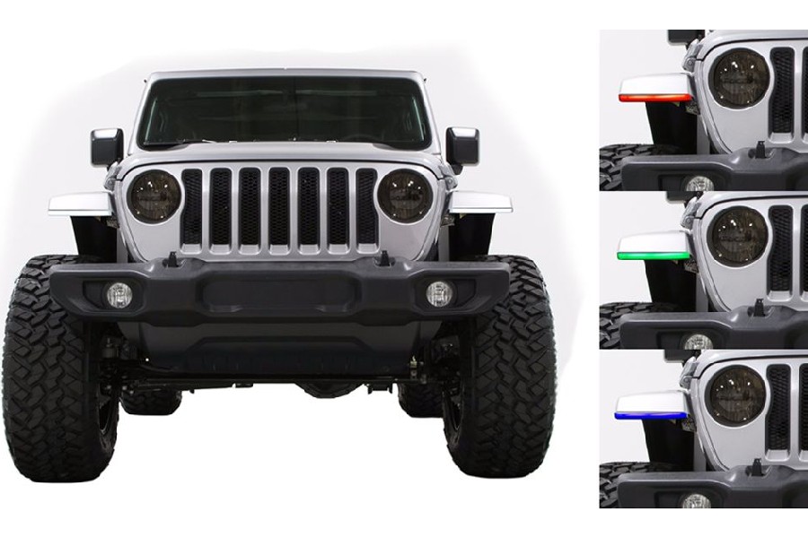 Quake LED Slim DRL Sport/Sport S Fender Chop Kit w/RGB - JL/JT