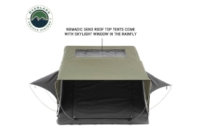 Overland Vehicle Systems Nomadic 2 Extended Roof Top Tent, Gray Body Green Rainfly