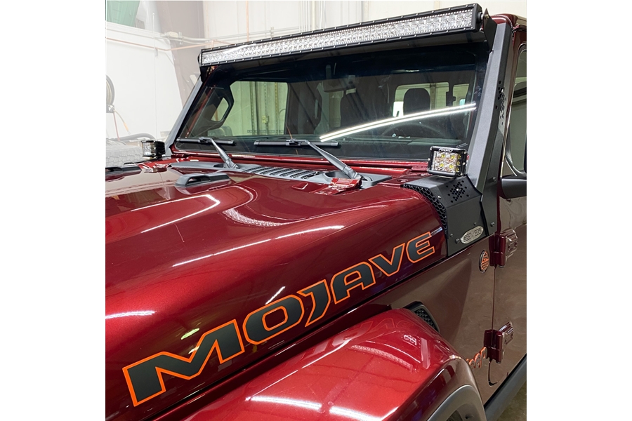 Rock Slide Engineering Lower Cowl and Upper LED Light Bracket Kit - JT/JL Mojave/Recon/392 Only