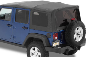 Bestop Supertop Squareback Soft Top w/Tinted Windows - Black Diamond - JK 4dr