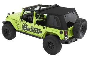 Bestop Trektop Pro Hybrid Slantback Soft Top, Black Twill - JK 4dr
