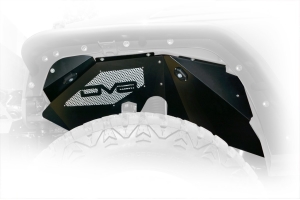 DV8 Offroad Front Aluminum Inner Fender Black w/ Rock Lights - JK