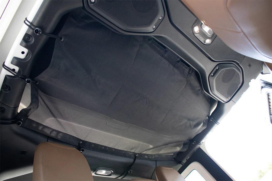 Fishbone Offroad Full Sun Shade w/ Bungee Cords - Black - JL 4DR