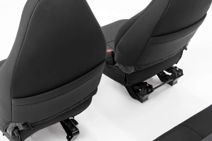Rough Country Front and Rear Neoprene Seat Cover Kit - Black  - TJ 1997-02