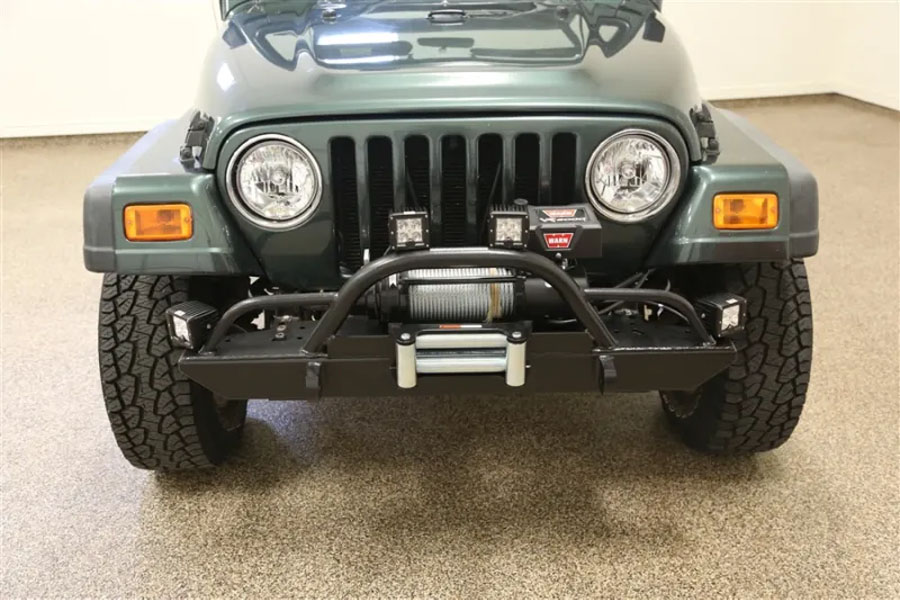 Rock Hard 4x4 Narrow Width Legendary Front Bumper w/ Straight Up Hoop & Tube Extensions  - LJ/TJ/YJ/CJ