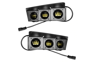 Oracle Triple LED Fog Light Kit - Yellow - Bronco 2021+ w/ Steel Bumper