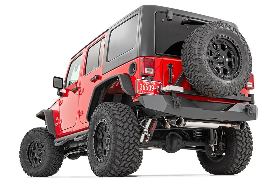 Rough Country Rock Crawler Rear HD Bumper w/ Tire Carrier  - JK
