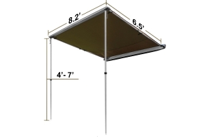 Raptor Series OFFGRID Roof Top Awning, 8.2ft x 6.5ft