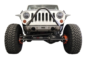 VKS Fab Shorty V2.5 Front Bumper w/ Stinger and Light Mounts - Bare - JK