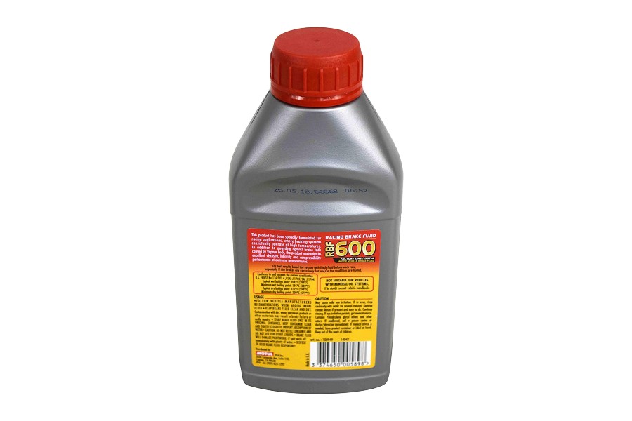 Motul RBF 600 Factory Line Dot-4 100 Percent Synthetic Racing Brake Fluid, 500mls