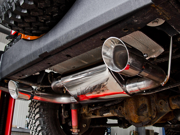 MBRP Axle Back Dual Rear Exit T-109 Stainless Steel - JK