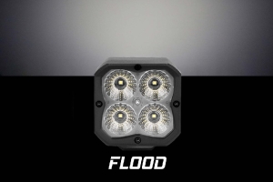 XK Glow 2pc XKchrome 20w LED Cube Light w/RGB Accent Light Kit w/Controller- Flood Beam