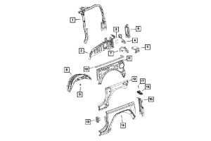 Mopar OEM Passenger Side Rear Quarter Panel - JL 2dr