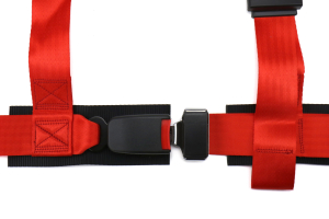 Corbeau 4-Point Harness Belt Red Bolt-in