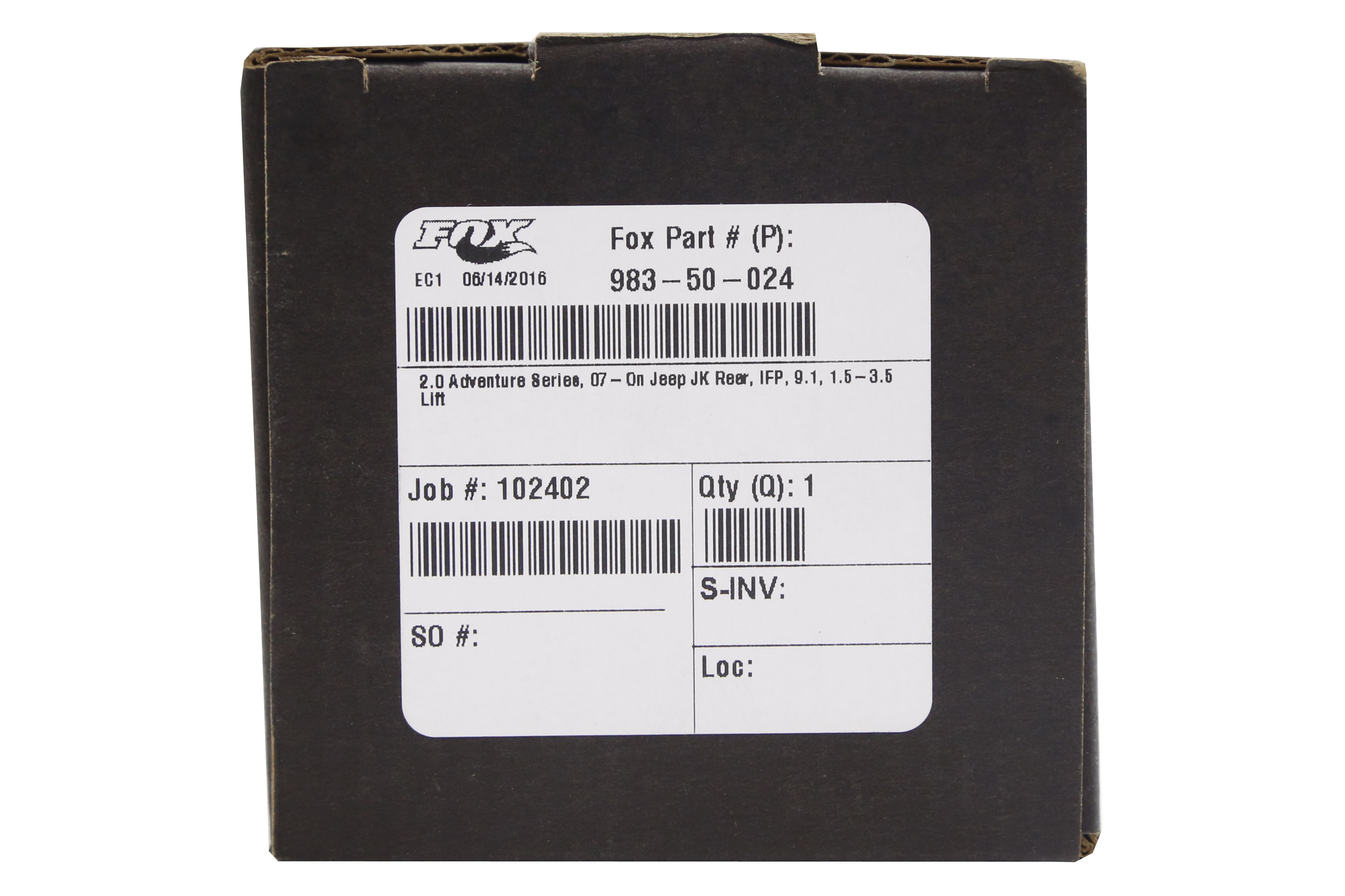 Fox 2.0 Evolution Series Rear Shock 1.5-3.5in Lift - JK