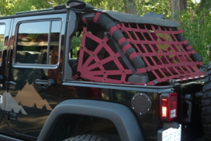 Dirty Dog 4x4 Rear Netting Maroon - JK 4dr