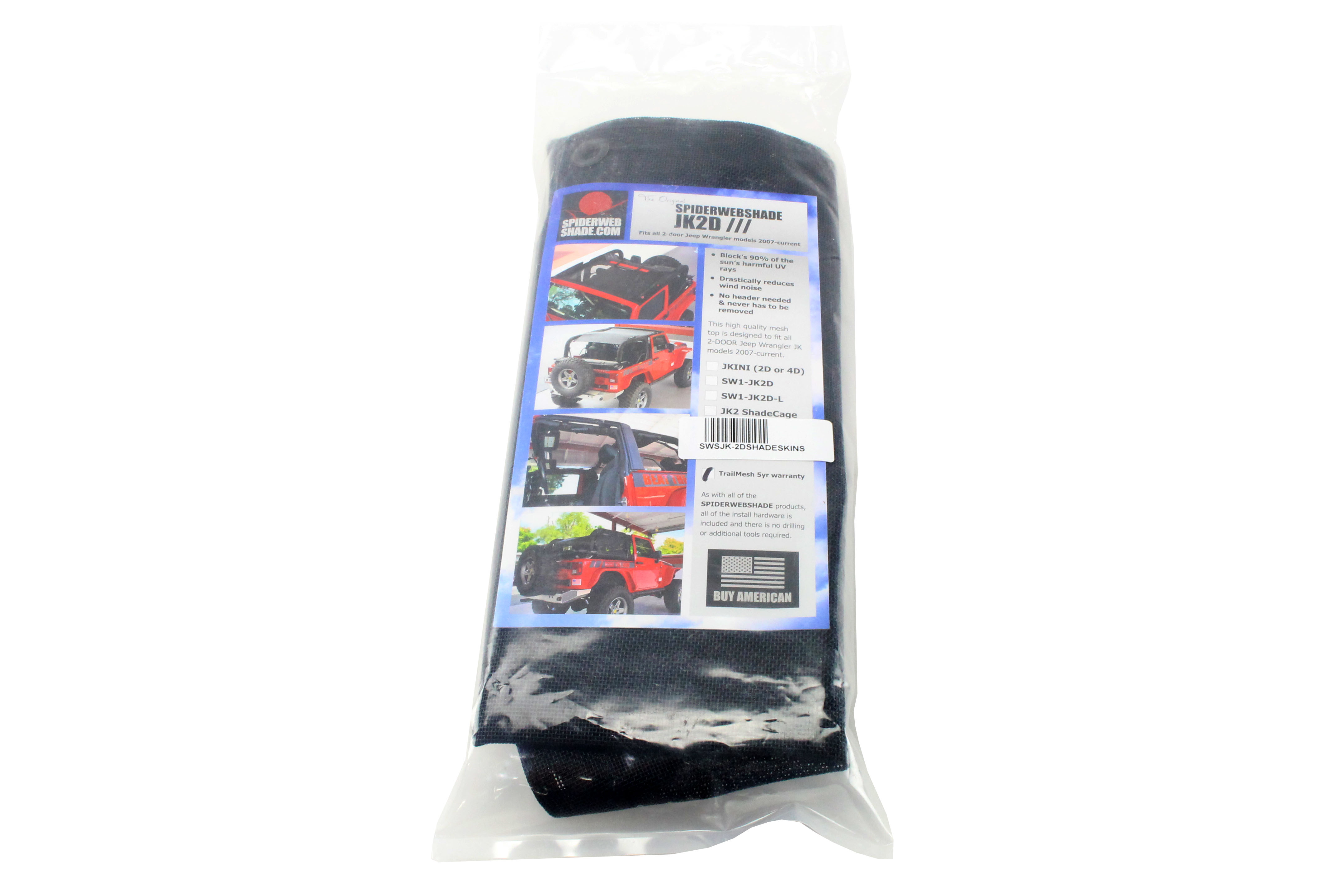 SpiderWebShade ShadeSkins for Rancho Doors - JK 2dr