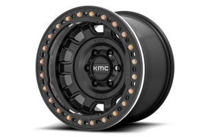 KMC Wheels KM236 Tank Series Beadlock Wheel, 17x9 5x5 - Satin Black - JT/JL/JK