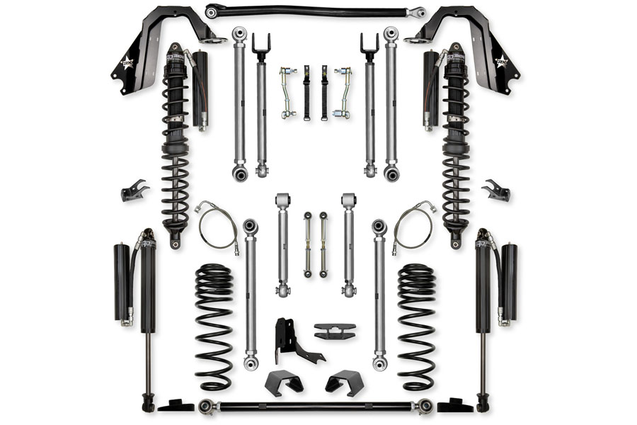Rock Krawler 4.5in X-Factor PRO Coilover Lift Kit - Comp System Stage 1 ( Part Number: JT45XFP-DCS)