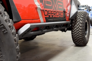 DV8 Offroad Rock Slider with Plated End Caps - JL 4dr