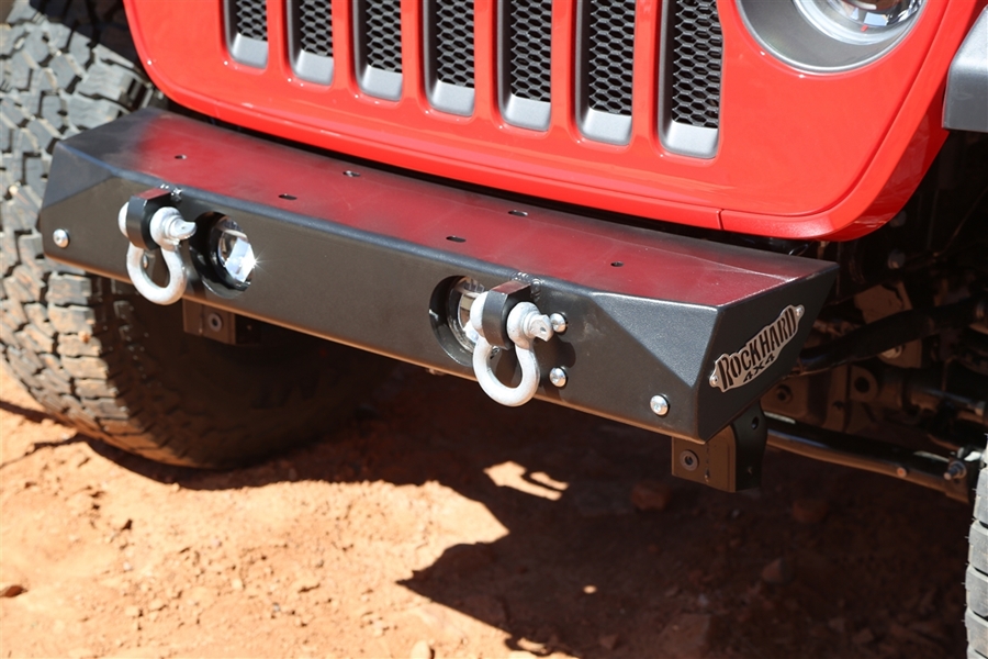 Rock Hard 4x4 Aluminum Freedom Series Grille-Width Stubby Front Bumper - JT/JL 