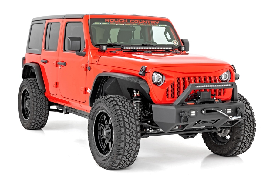 Rough Country High Clearance LED Flat Fender Flare Kit    - JL 