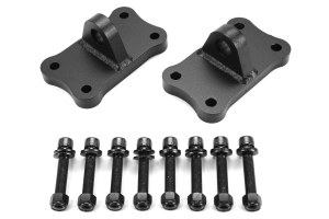 EVO Manufacturing D-Ring Mounts Front Black 1in - JT/JL/JK